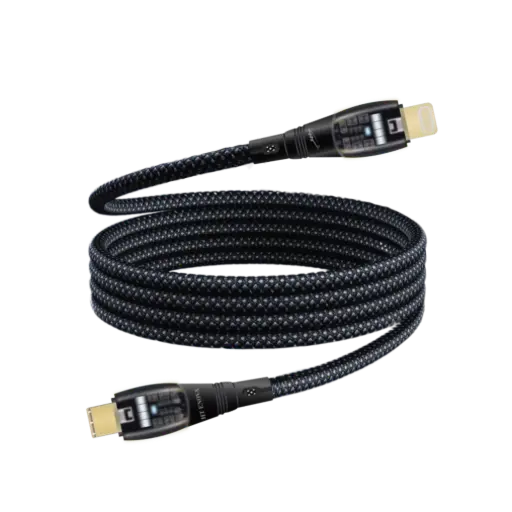 HT ENOVA LumeX USB-C to Lightning braided cable with sleek connectors